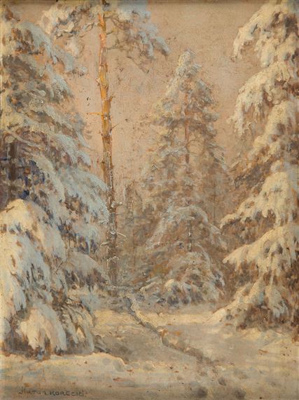 Winter landscape by Wiktor Korecki