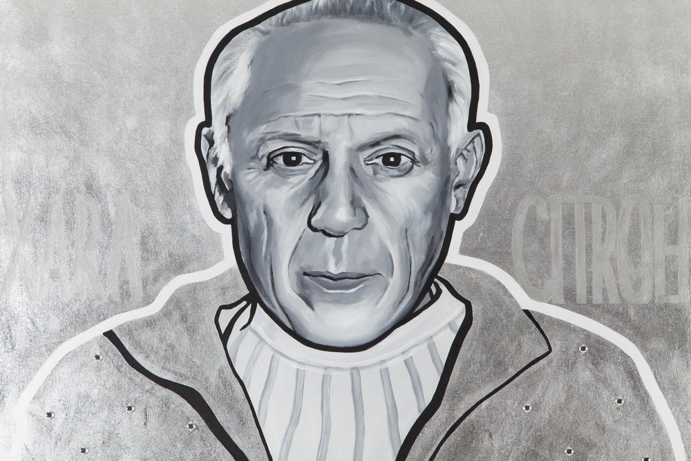 Artwork by Bartek Jarmoliński, From the cycle "Santo Subito": „St. Pablo”, „St. Frida”, Made of oil/canvas