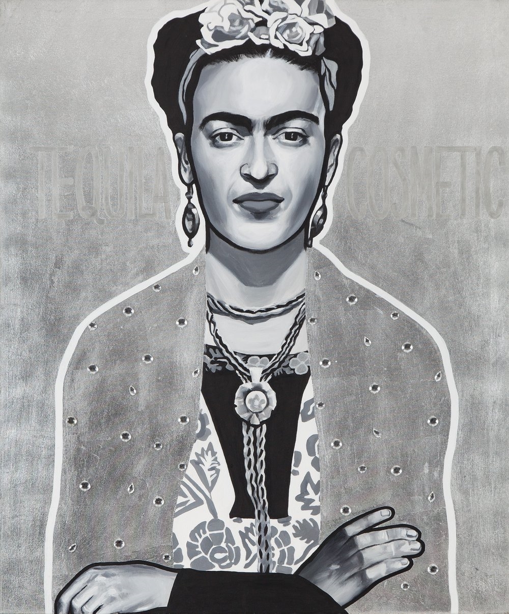 Artwork by Bartek Jarmoliński, From the cycle "Santo Subito": „St. Pablo”, „St. Frida”, Made of oil/canvas