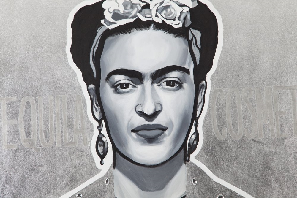 Artwork by Bartek Jarmoliński, From the cycle "Santo Subito": „St. Pablo”, „St. Frida”, Made of oil/canvas