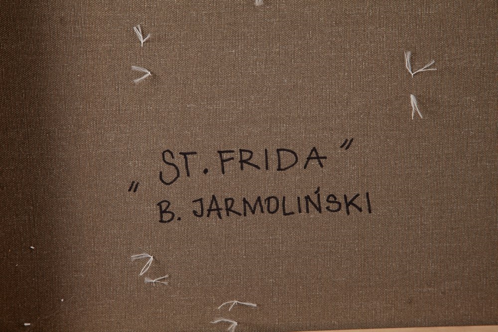 Artwork by Bartek Jarmoliński, From the cycle "Santo Subito": „St. Pablo”, „St. Frida”, Made of oil/canvas