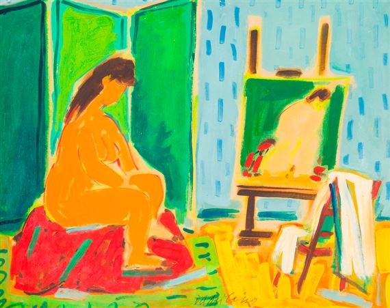 Modella nello studio by Giulio Da Milano, 1970