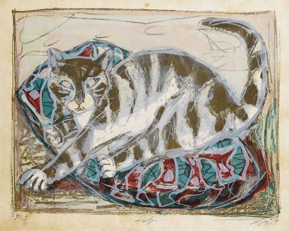 Katze by Otto Dix, 1959