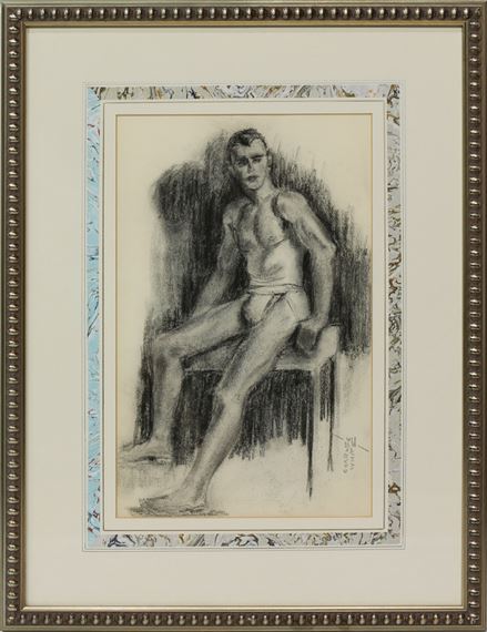 Male Nude Study by Charles White
