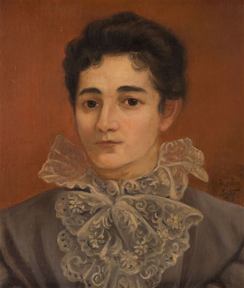Hans Konrad Saffer | Woman in a Lace Collar (1923) | MutualArt
