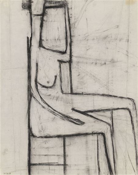 Seated Girl by William Scott, Executed circa 1953-1954, 1834