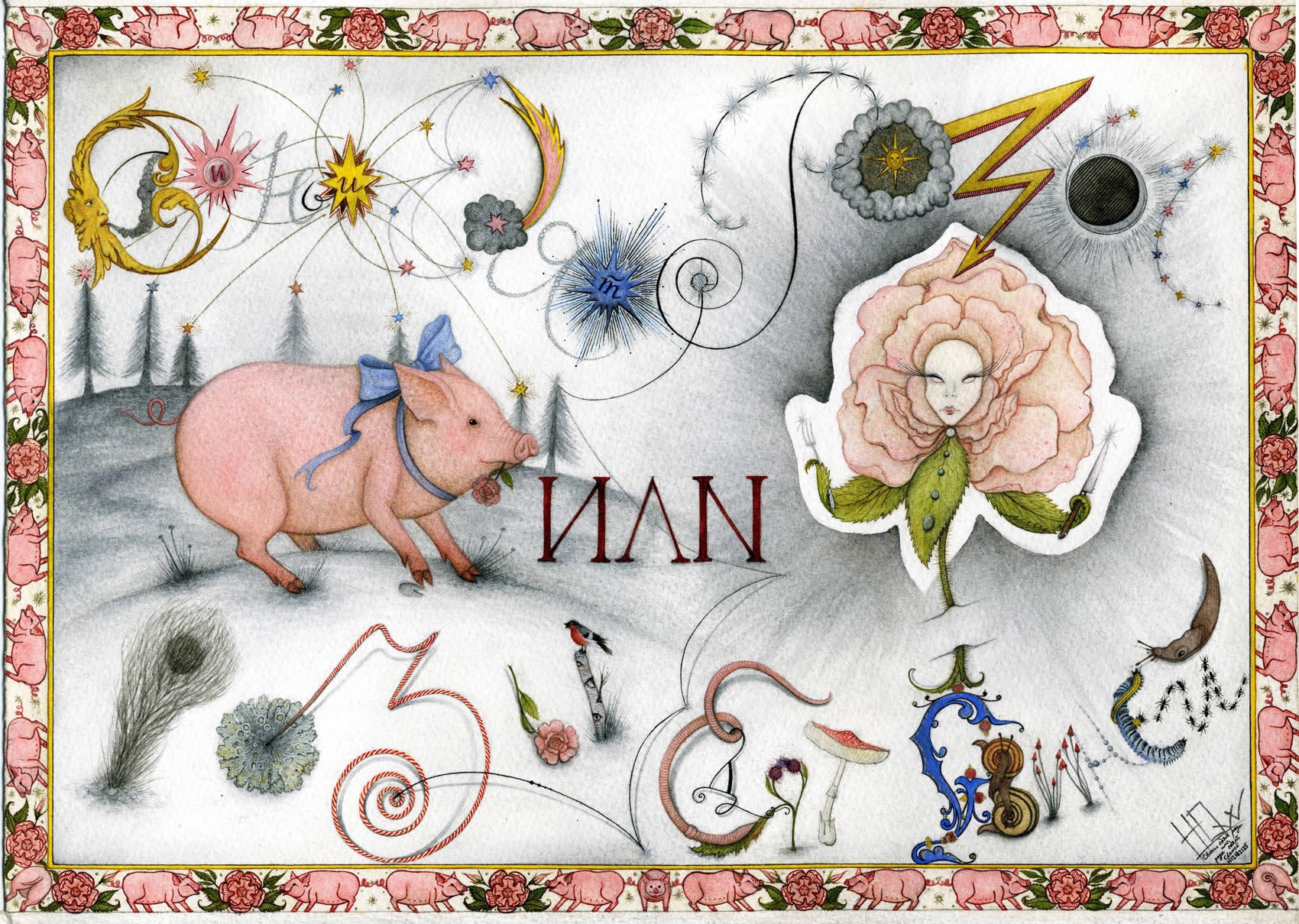 Tanya Pioniker Pigs eat roses or roses eat pigs (2018) MutualArt