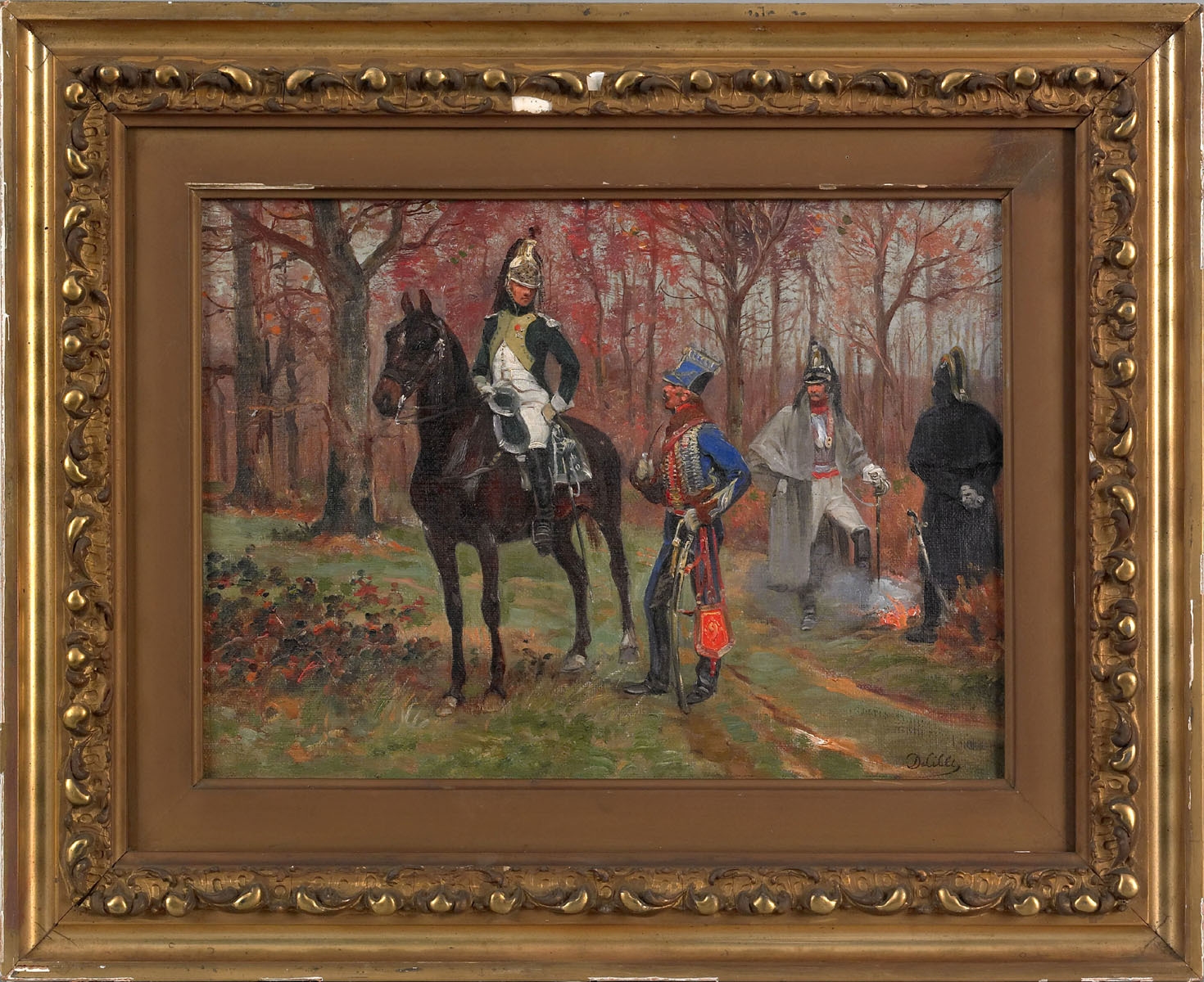 François Delille Landscape with military figures MutualArt