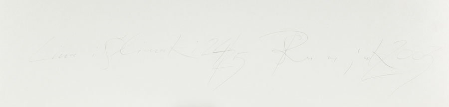 Artwork by Sławomir Rumiak, Line and Snails, Made of gelatin silver print