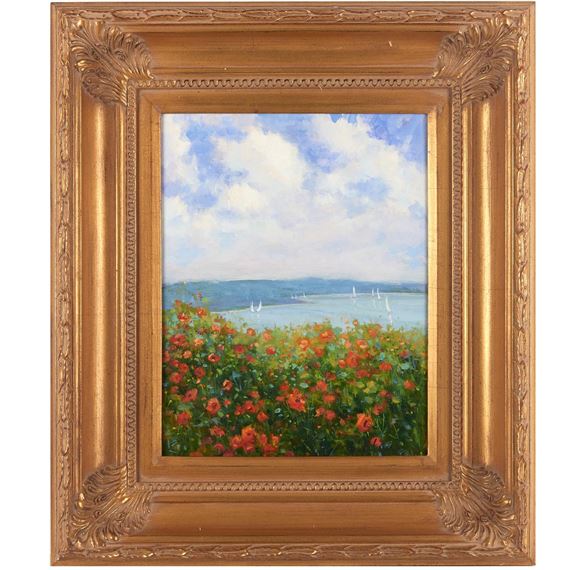 Above & Beyond, Seascape with Sailboats by Deborah Cotrone