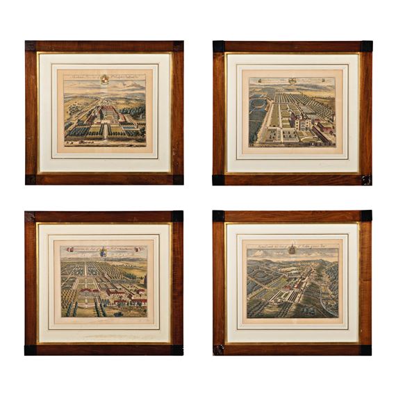 FOUR VIEWS OF ENGLISH COUNTRY HOUSES by Johannes Kip, 18th Century
