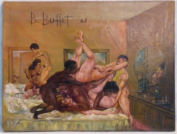 Depicting an interracial orgy - B. Buffe