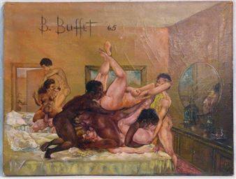 Depicting an interracial orgy - B. Buffe