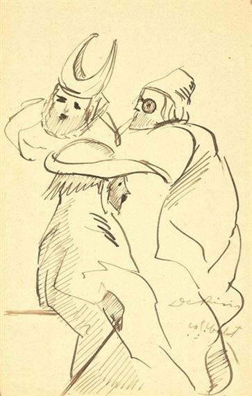 LOTTO DI CINQUE OPERE SU CARTA by Filippo de Pisis