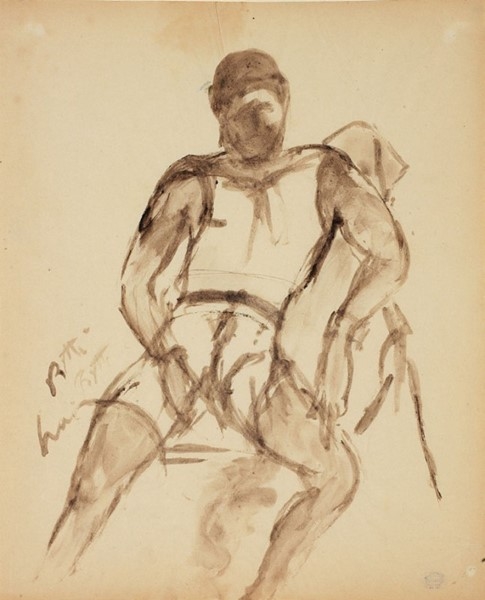 Artwork by Filippo de Pisis, LOTTO DI QUATTRO OPERE SU CARTA