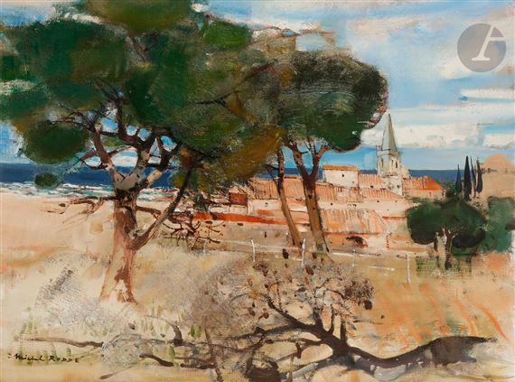 Village en bord de méditerranée by Michel Rodde