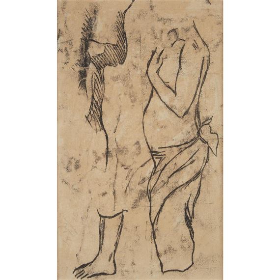 Famille Tahitienne by Paul Gauguin, Executed circa 1902