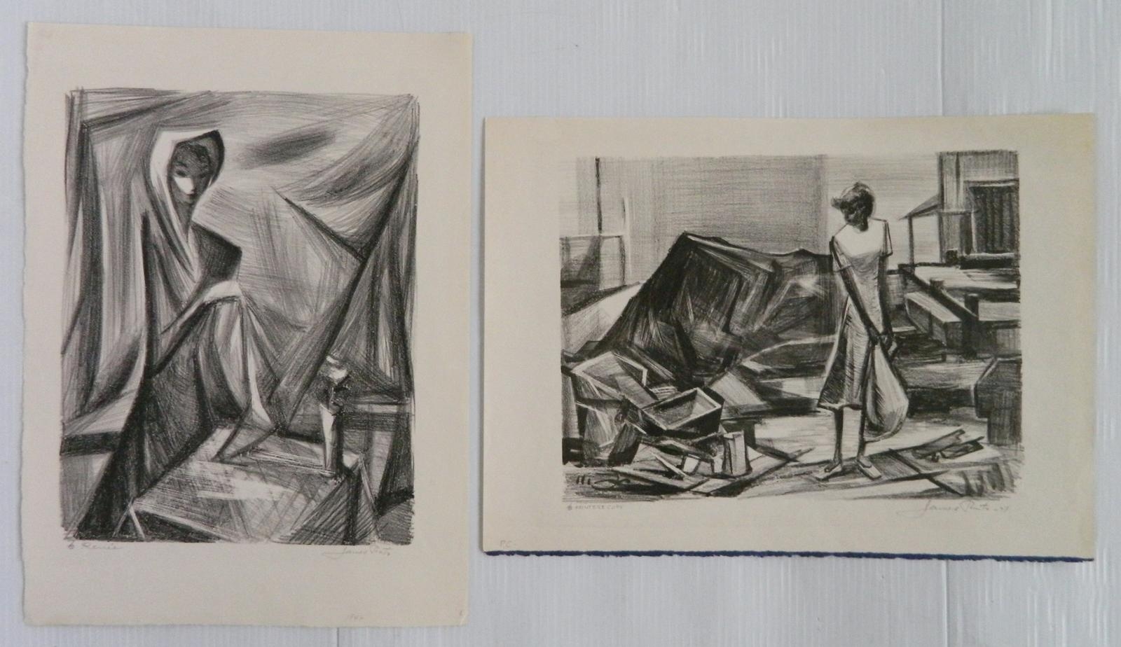 James Pinto | Two works: ''Renee''; Treasure Hunt (1947) | MutualArt