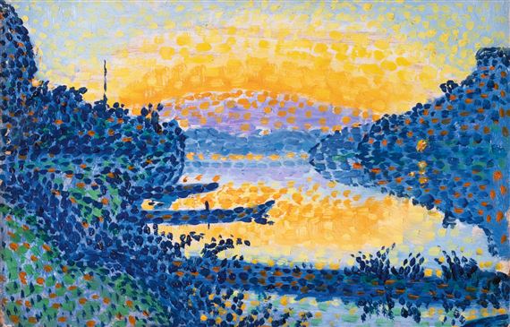 LE MEUSE DU SOIR (ÉTUDE) by Georges Lemmen, Painted in 1892