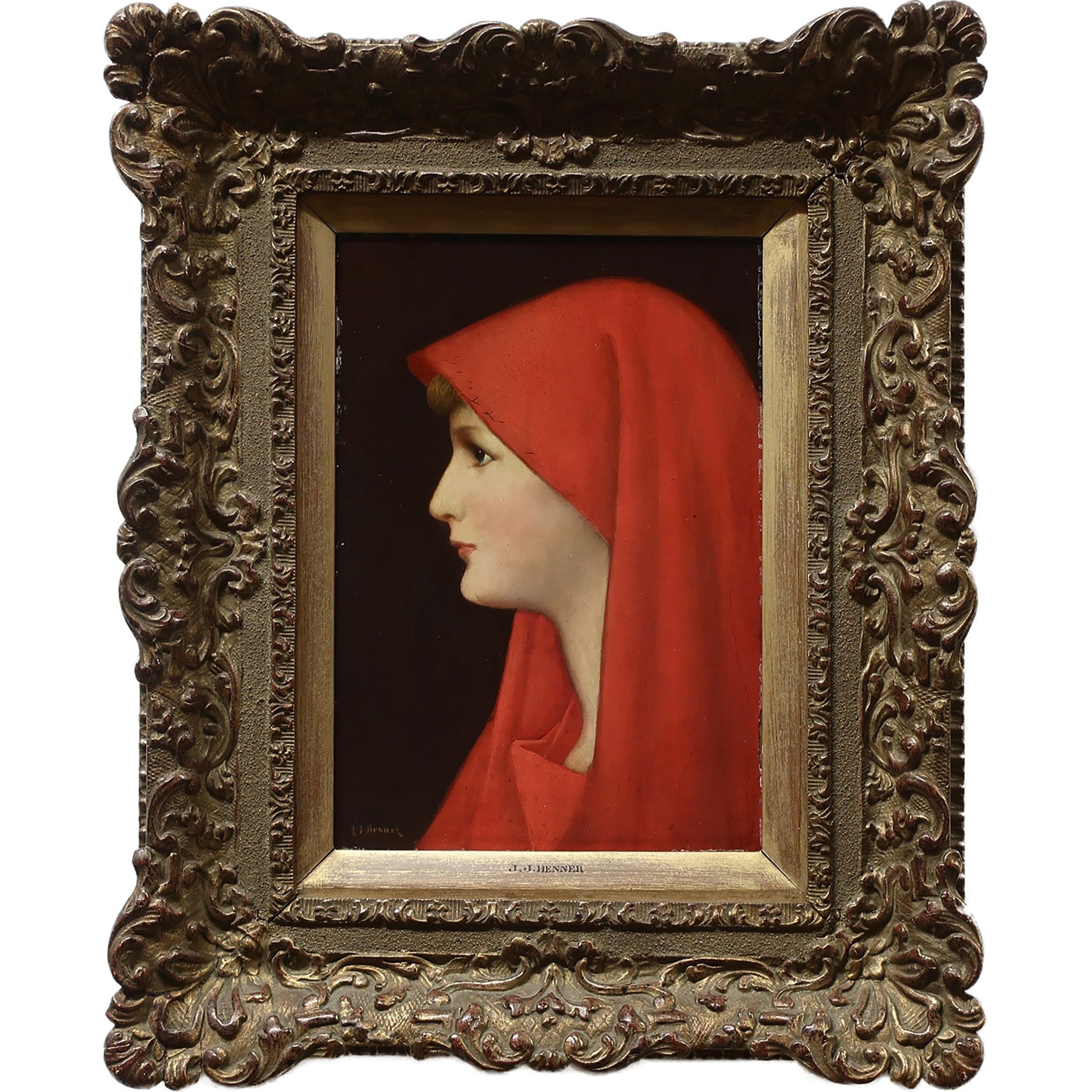Artwork by Jean-Jacques Henner, FABIOLA, Made of OIL ON PANEL