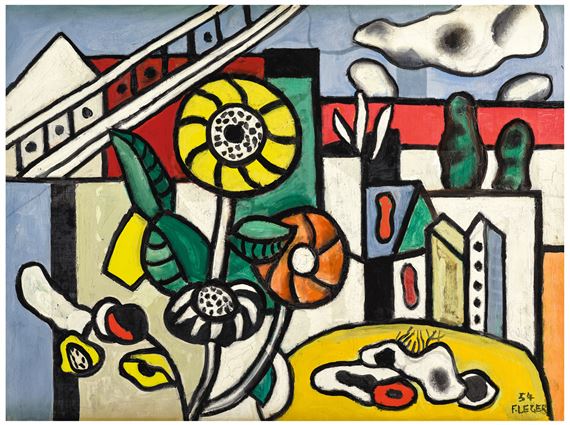 Fernand Leger、COMPOSITION AUX DOMINOS Fernand Léger, Composition aux dominos (Composition with