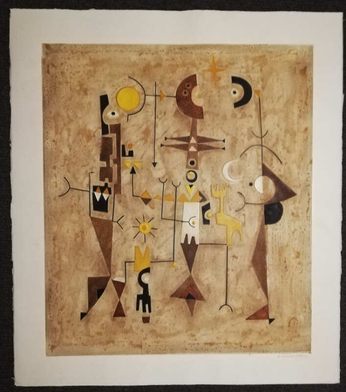 Artwork by Diana Hansen, Figure composition, Made of Hand coloured print