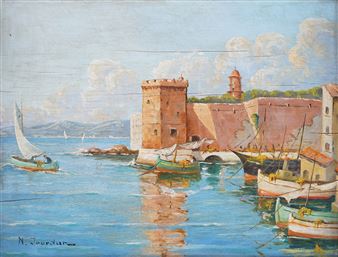 Harbour scene - N. Jourdan