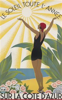 Roger Broders | SUR CÔTE D'AZUR, LE SOLEIL TOUTE L'ANNÉE (1931