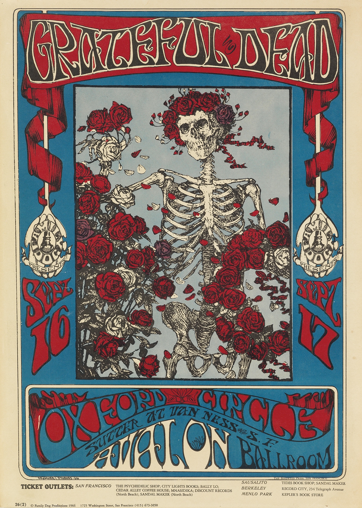 Stanley Mouse, The Family Dog Presents Grateful Dead and Oxford Circle at  the Avalon Ballroom (1966)