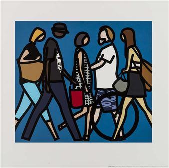 Julian Opie | Walking In Melbourne 1 (2018) | MutualArt