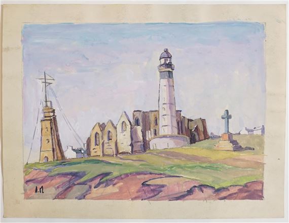 "Le phare de Saint Mathieu, Plougonvelin" by Mary Antoinette Amennecier