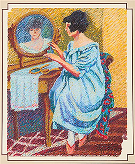 Young woman in the mirror by Pippo Rizzo, circa 1920