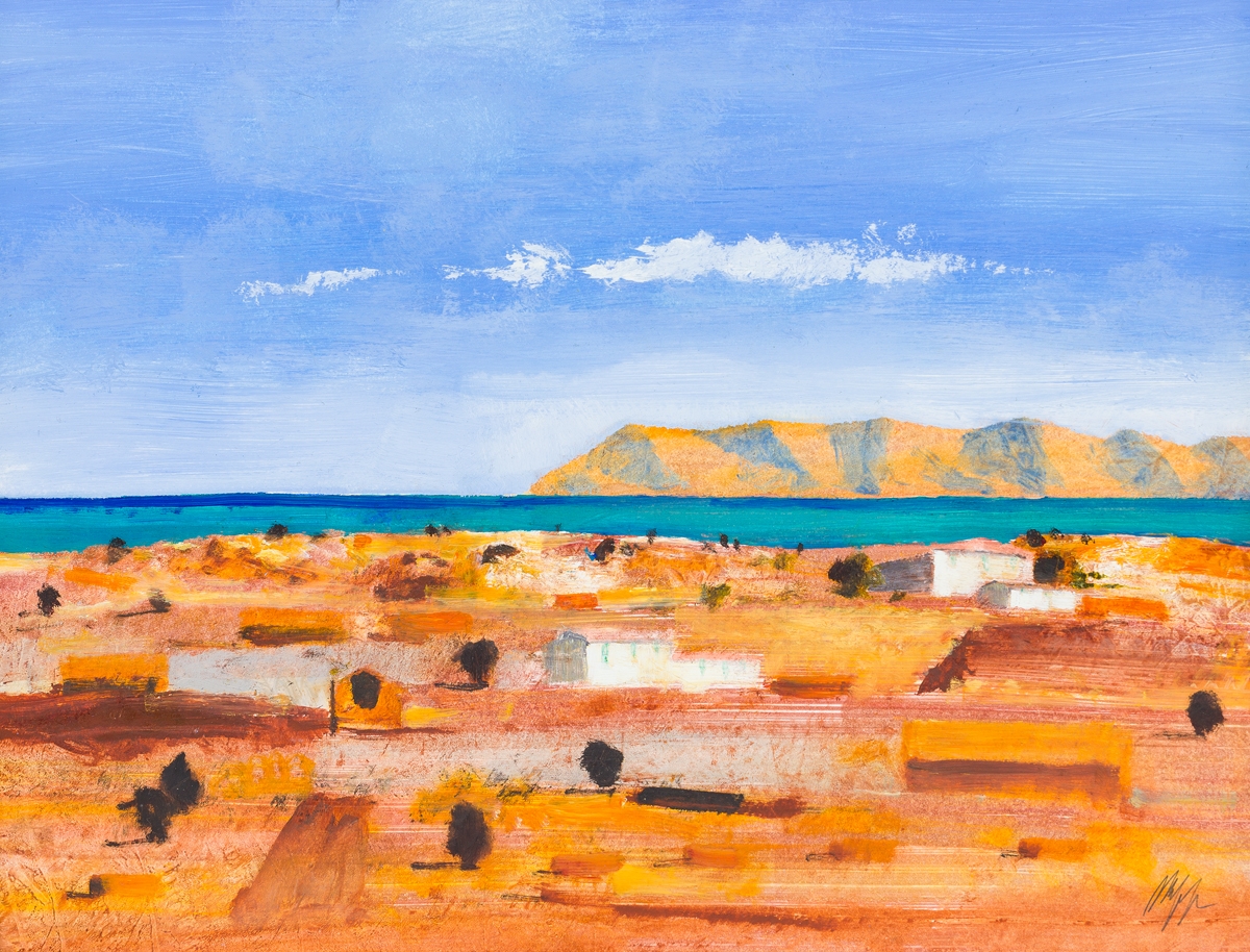 Artwork by Salvatore Magazzini, Untitled, Made of oil on cardboard