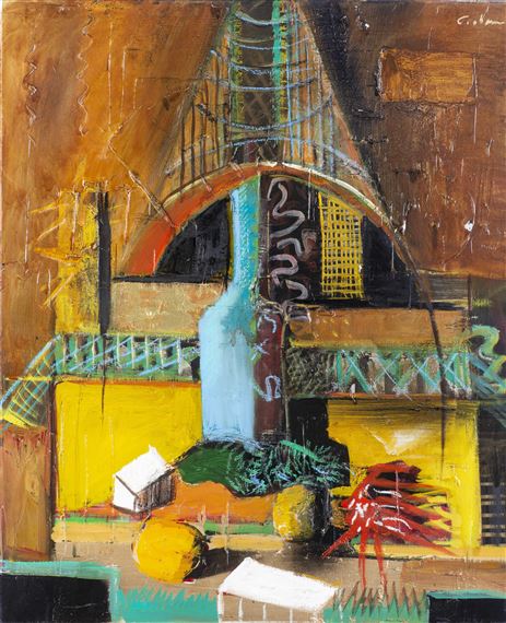 Nature morte à la bouteille bleue by Mircea Ciobanu