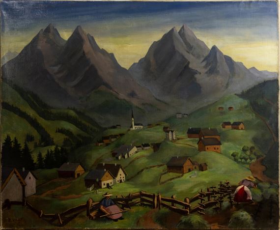 Dorf im Gebirge by Elisabeth Voigt