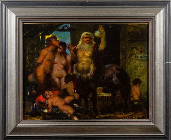 Chiron mit der Familie by Adolf Frey-Moock