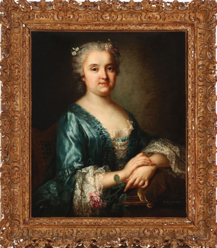 French School, 18th Century | Portrait of a French noble lady, half ...