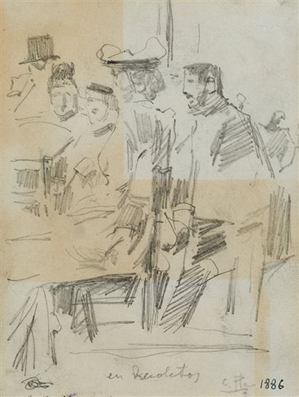 EN RECOLETOS by Cecilio Pla y Gallardo, 1886