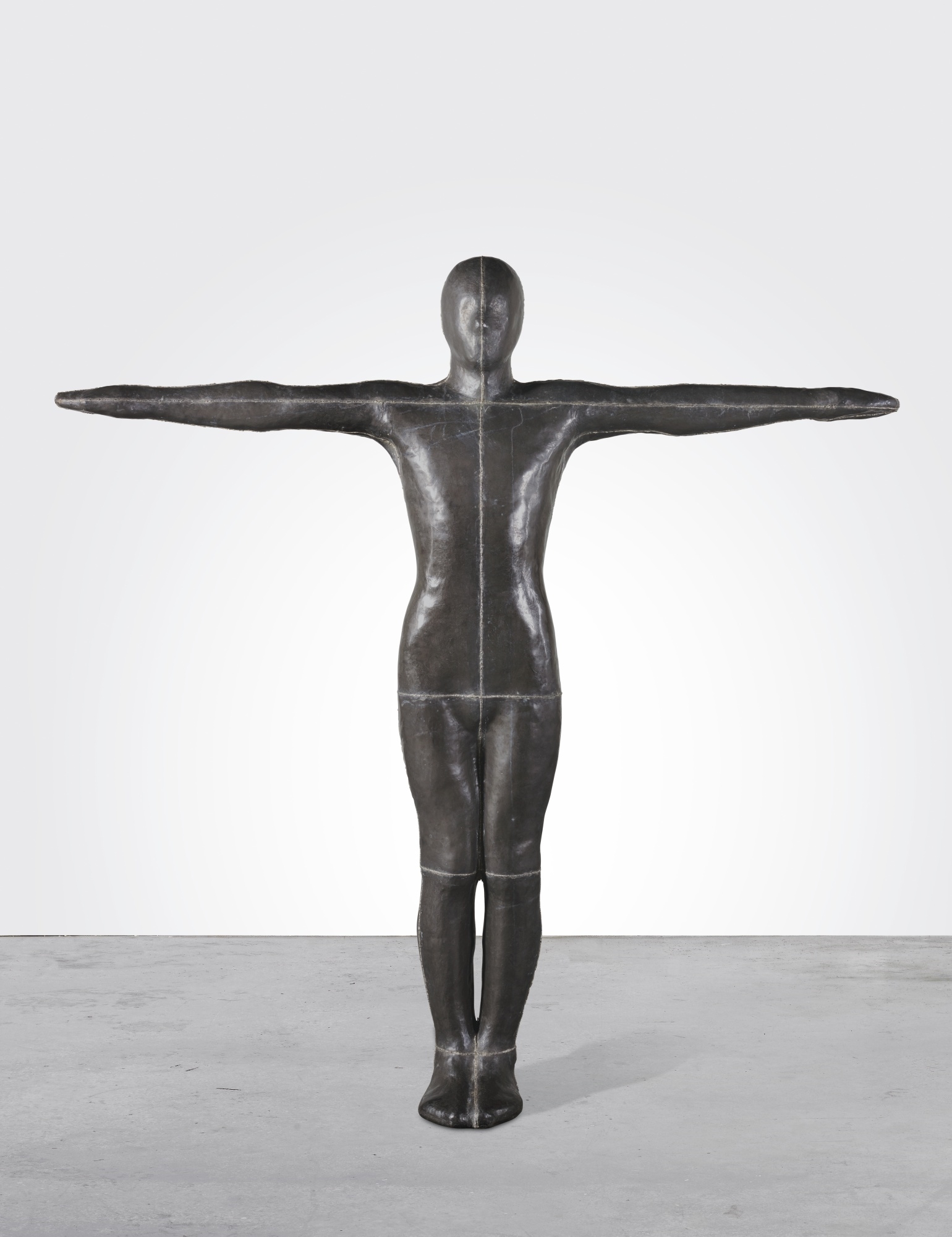 Artwork by Antony Gormley, STANDING GROUND, Made of lead, fibreglass, plaster and air