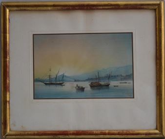 BATEAUX DANS LA BAIE - R. Chausse