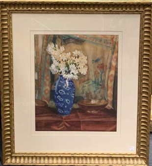 A still life of flowers - Mabel Vaughan