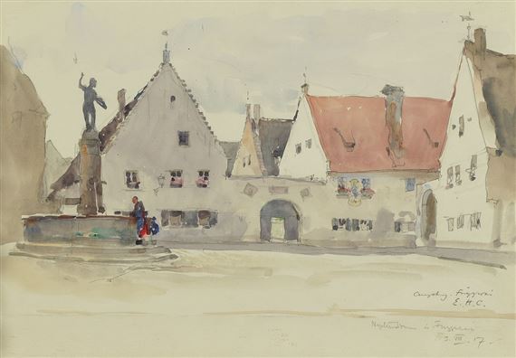 Edward Harrison Compton | Cityscape (1917) | MutualArt