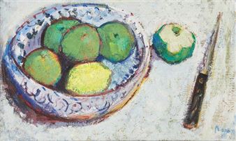 Still life of lemons and apples - Adrian Ryan