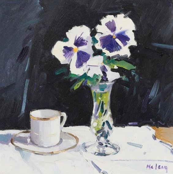 Still Life with Pansies by Robert Kelsey