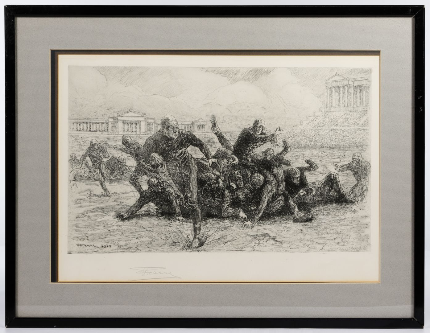 Henri Farré Bears football game being played at Soldier Field (1928