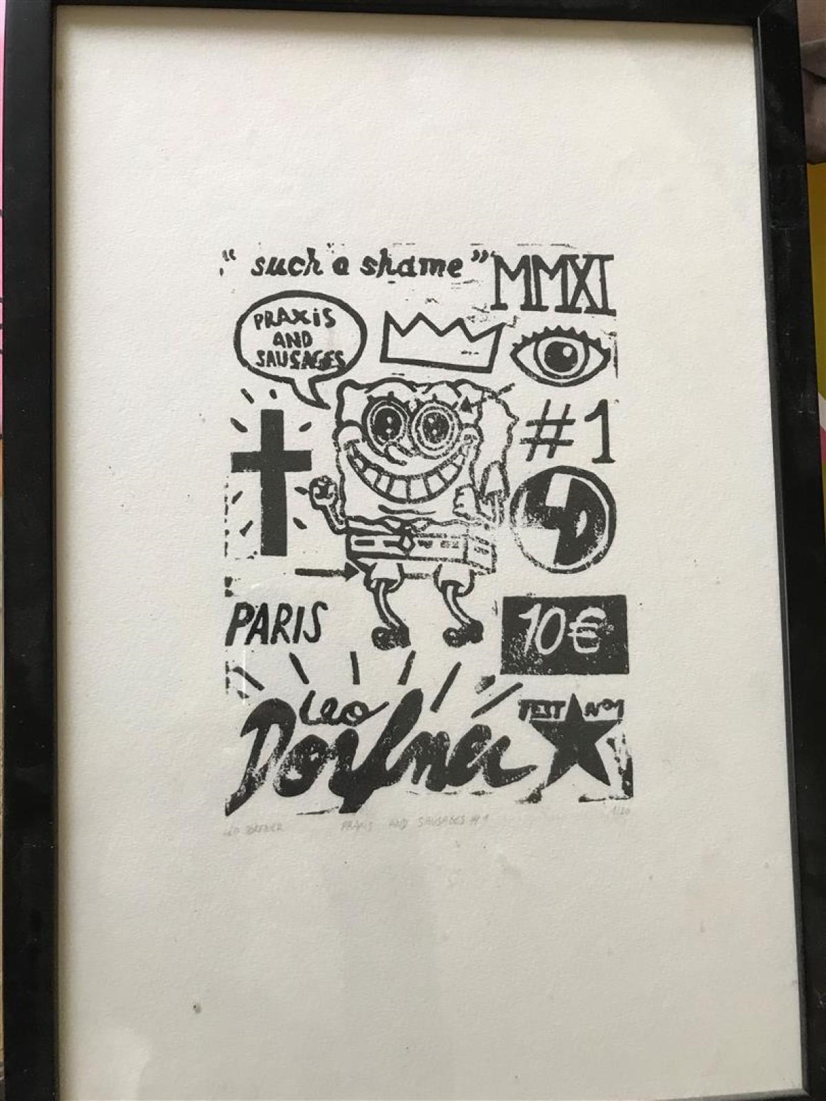 Artwork by Léo Dorfner, Praxis & sausages, Made of Drawing print