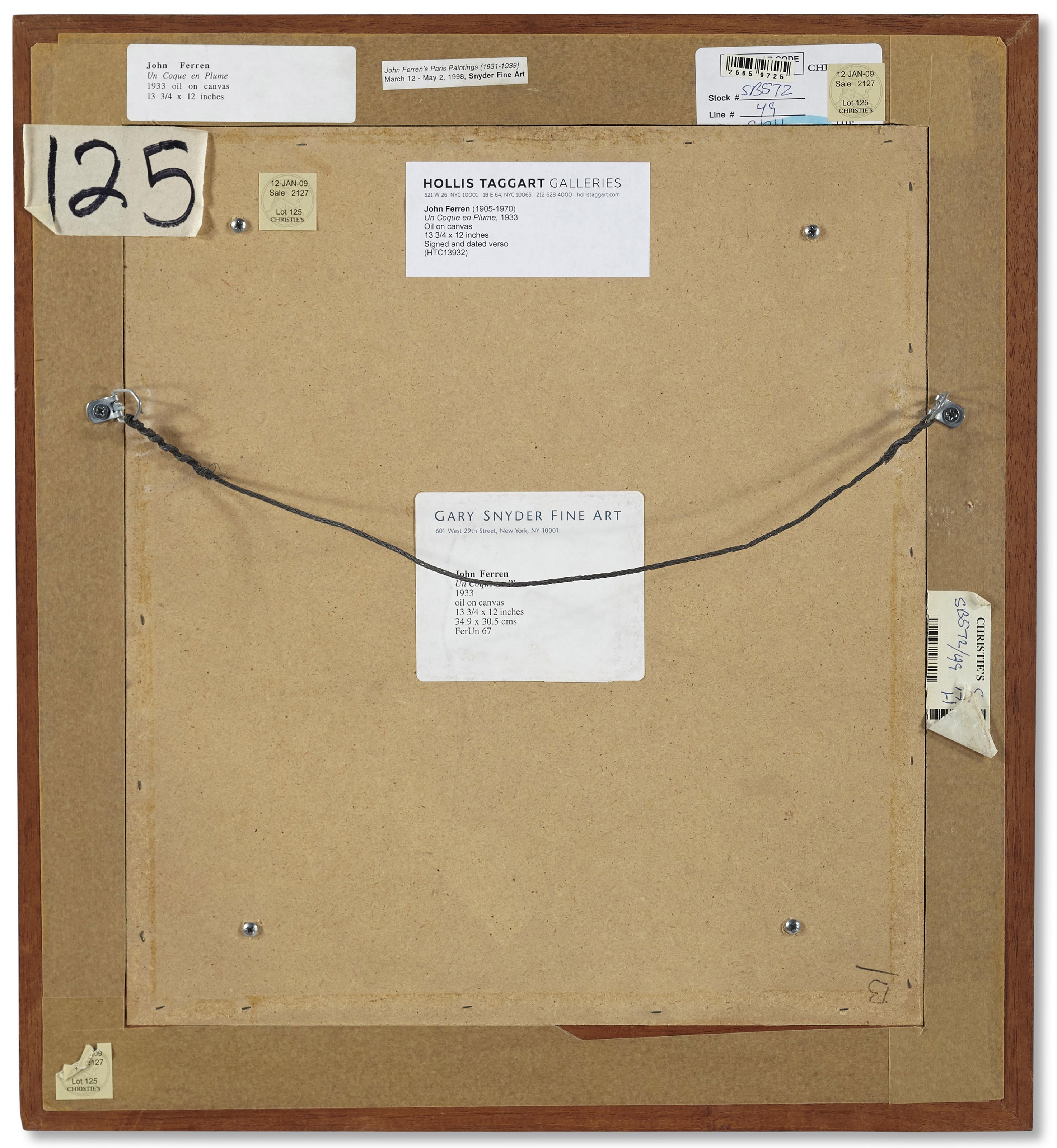 Artwork by John Ferren, Un Coque en Plume, Made of oil on canvas
