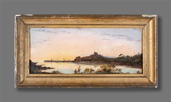 Marina con Pescatori by Roman School, 19th Century, 19th century