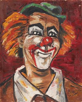 CLOWN WITH GREEN HAT - M. Marechal