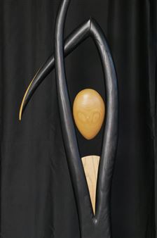 Figural Carved Wood Chair - Wayne Pelham